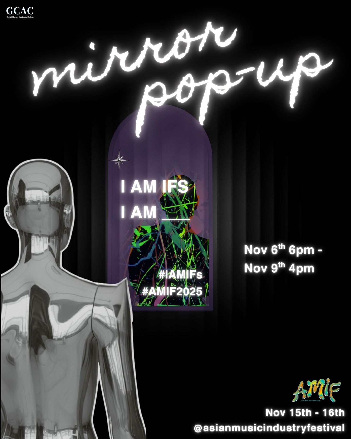 I AM IFs · Boston mirror pop-up — image 1