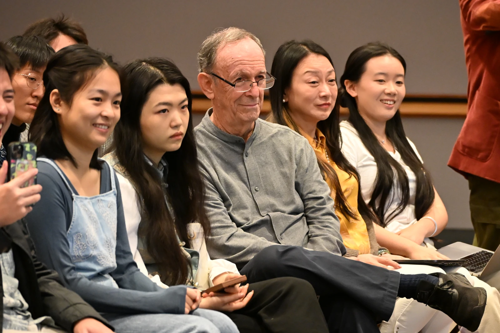 Audience members listening closely at the Princeton event