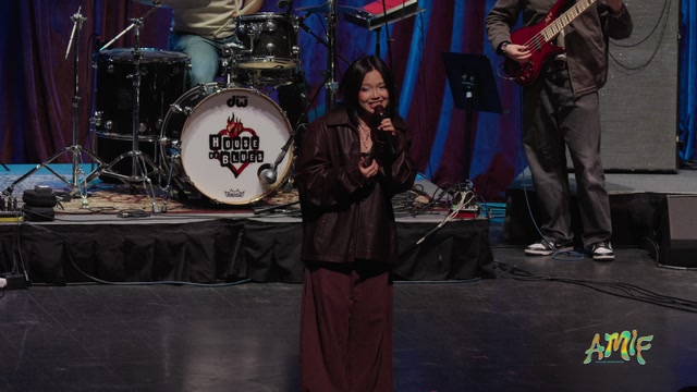 Alexis Cao performing on the AMIF stage