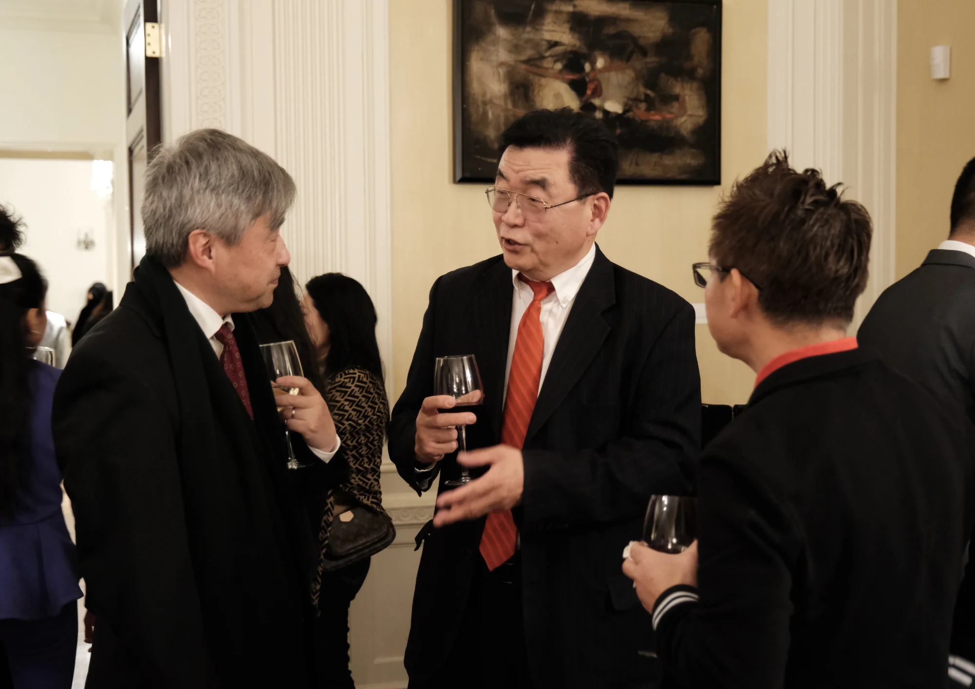 Guests in conversation at the 2023 reception